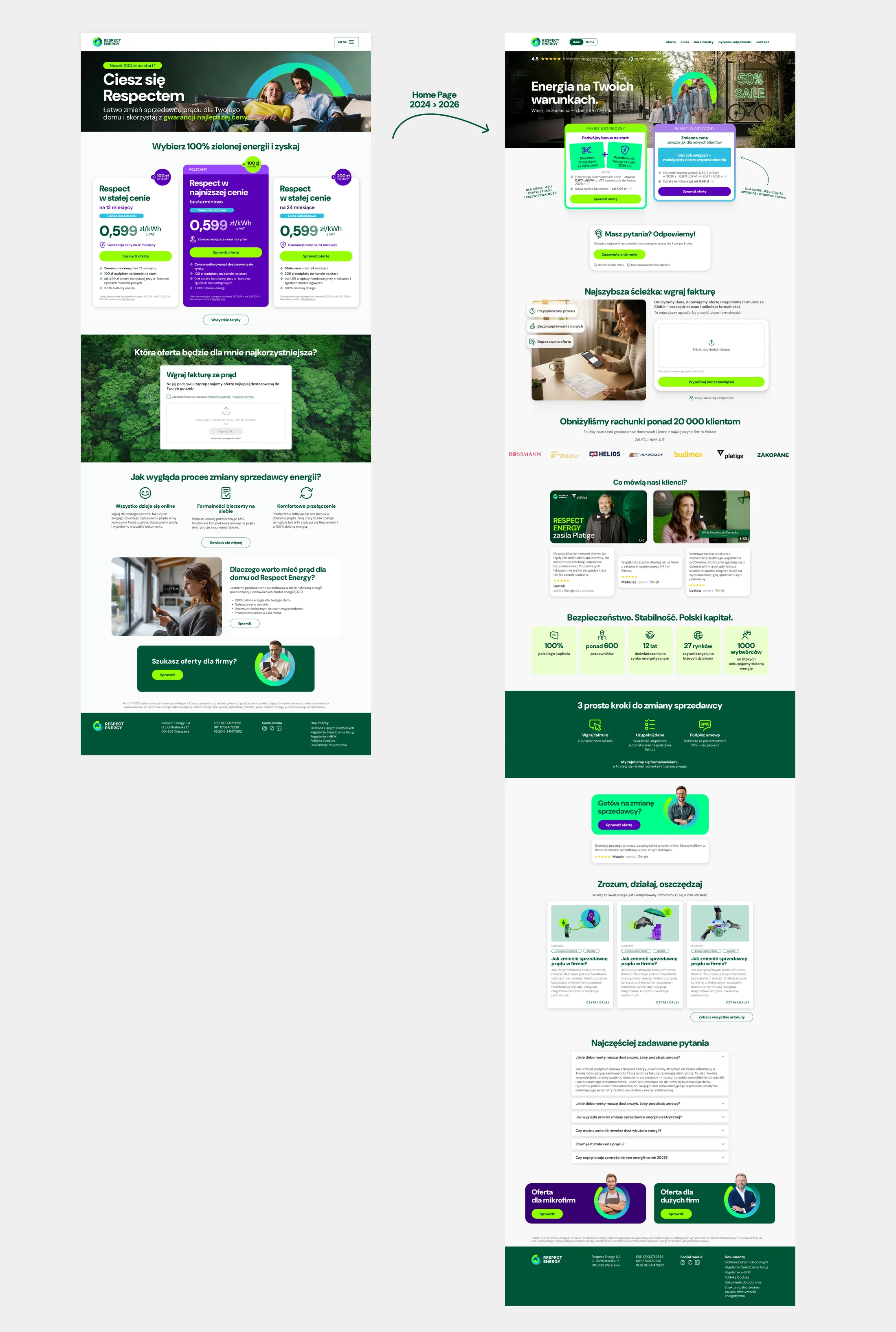 Home page comparision