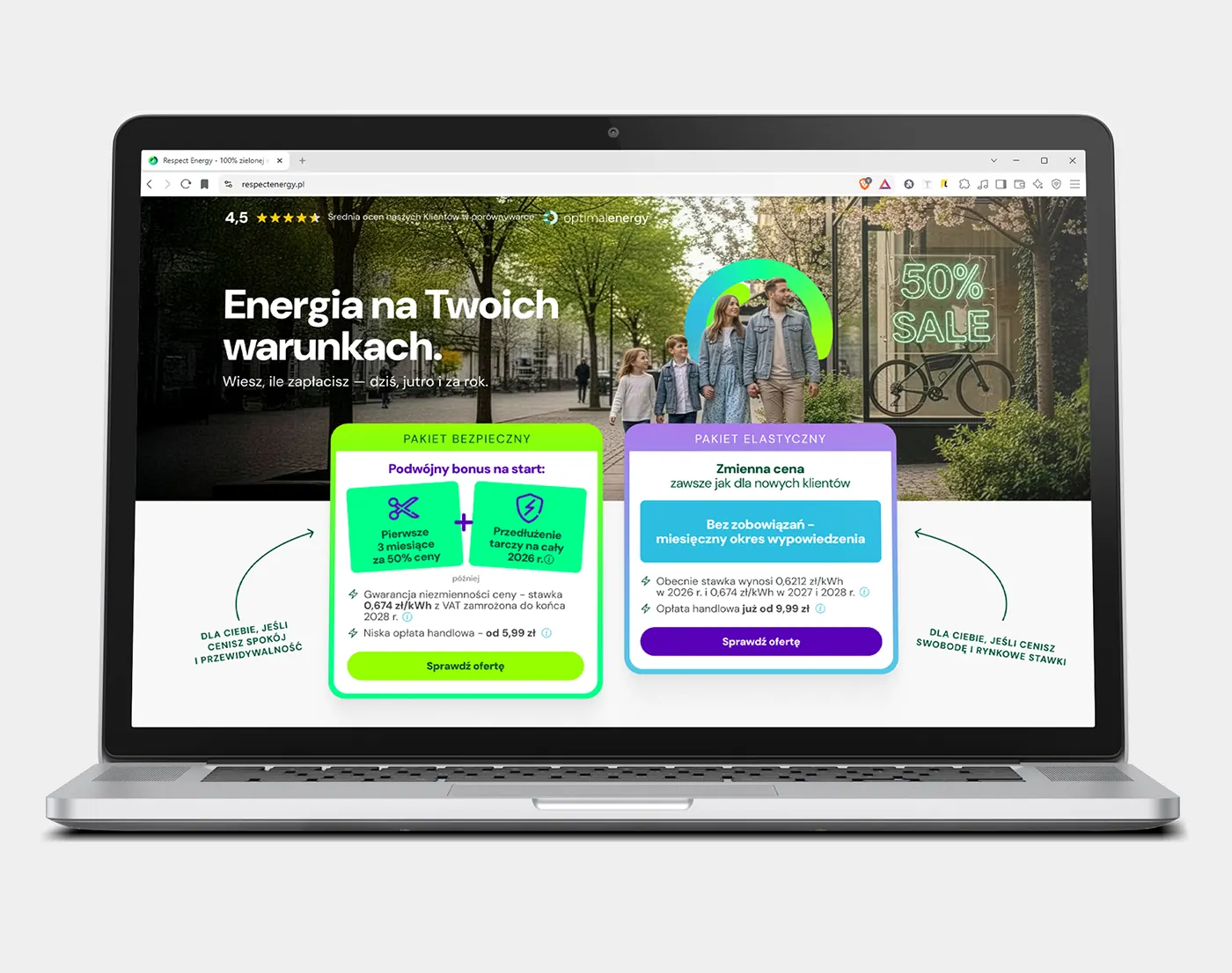 2-package offer presentation on respectenergy.pl 