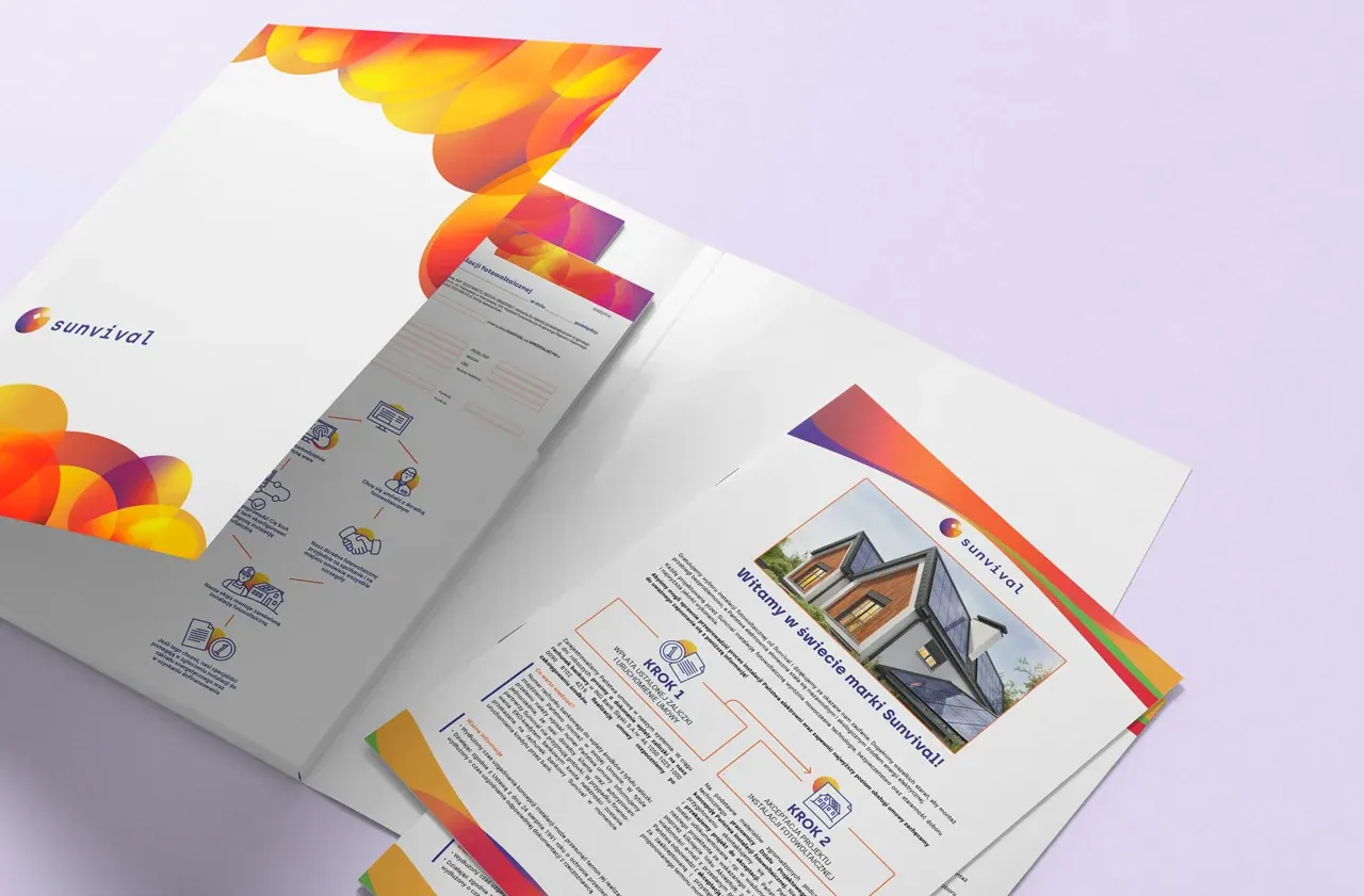 Sunvival brand print materials